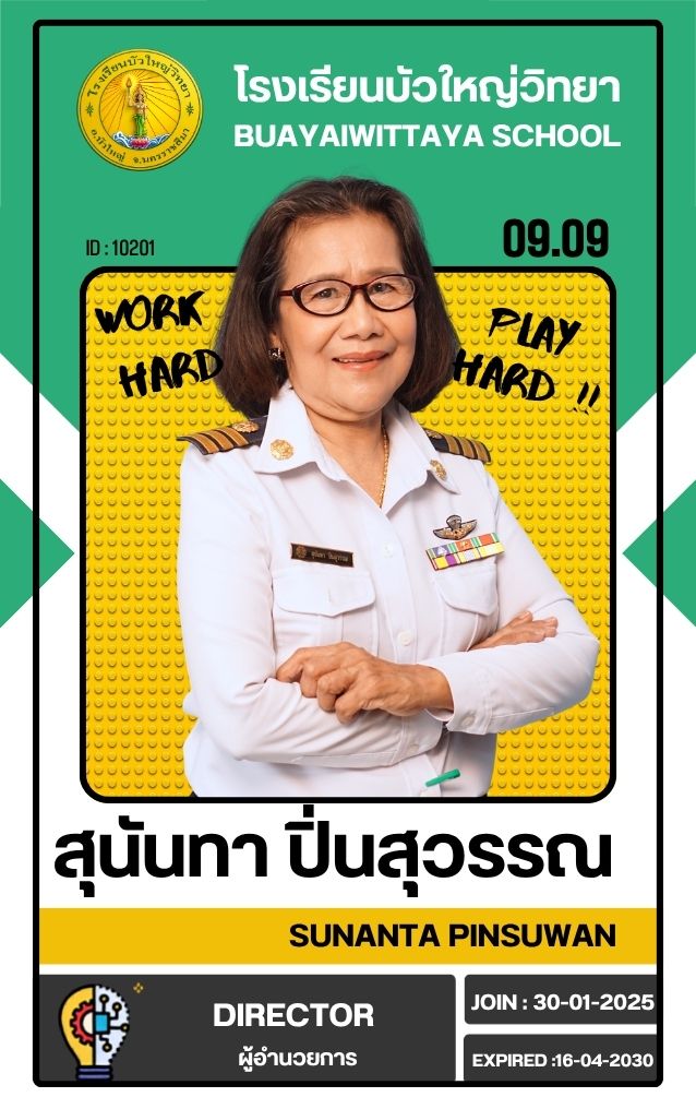 อาจารย์สุนันทา ปิ่นสุวรรณ ผู้อำนวยการ